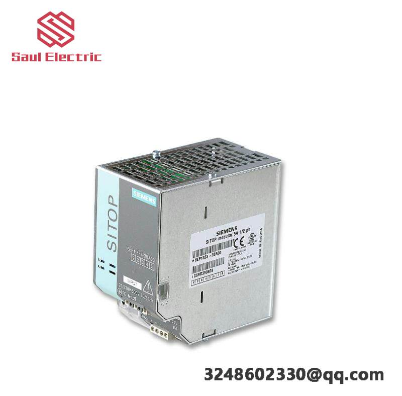 SIEMENS 6EP1 334-3BA00 SITOP Power Supply - High-Performance, Reliable DC Power Solution