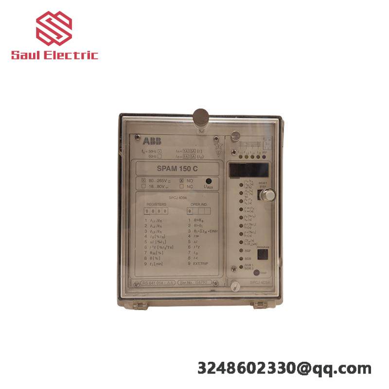 ABB SPAM-150C Motor Protection Relay, Comprehensive Safety Solution