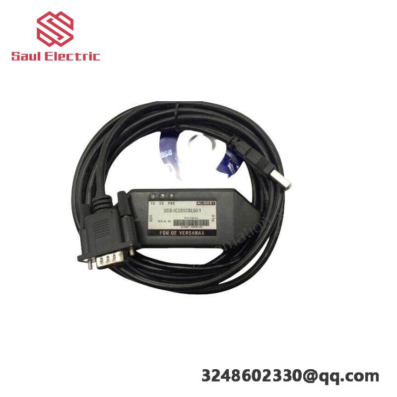 GE IC200CBL001 - Industrial Communication Serial Cable, for PLCs & Control Systems