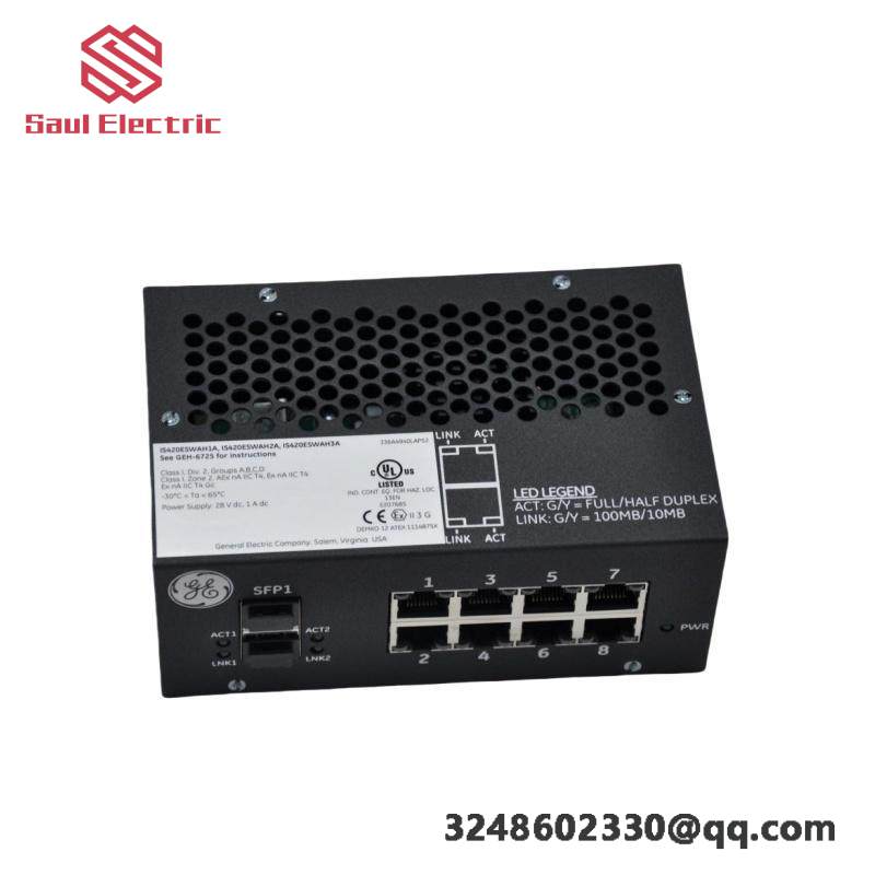 General Electric IS420ESWAH3A: Mark VIe IONet Switch - Industrial Ethernet Networking