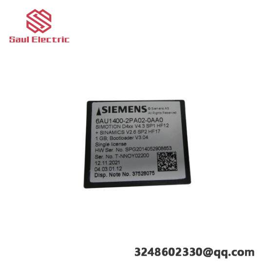 Siemens 6AU1400-2PA02-0AA0 Flash Card, Industrial Control Module