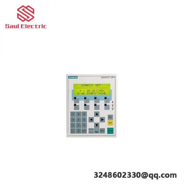 SIEMENS 6AV3607-1JC00-0AX1: Operator Panel OP7/PP LC Display for Industrial Control