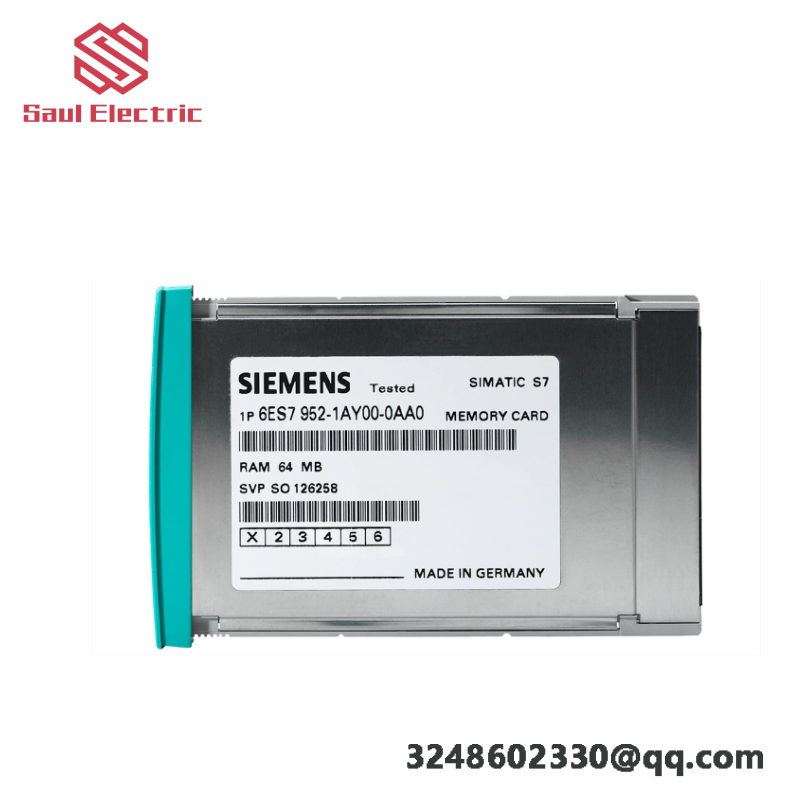 Siemens 6ES7952-1AK00-0AA0 RAM Memory Card for S7-400, Long Version, 8 MB