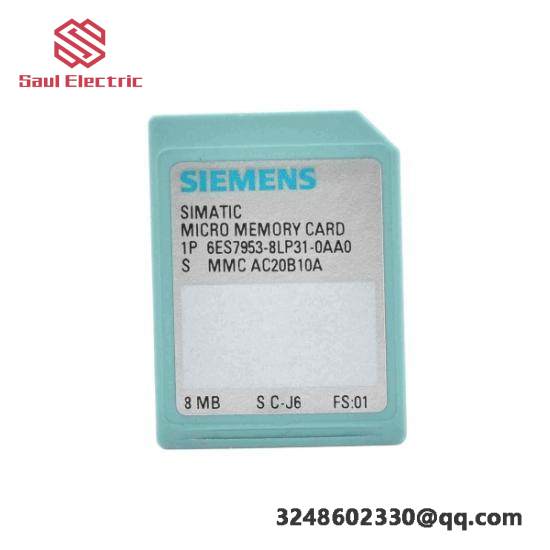 Siemens 6ES7 953-8LP31-0AA0 Memory Card for Industrial Control Systems